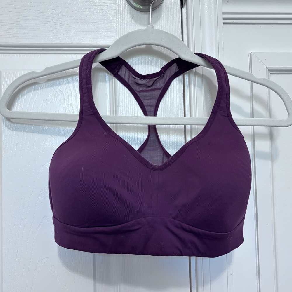 Lululemon wine/ maroon colored racer mesh back bra